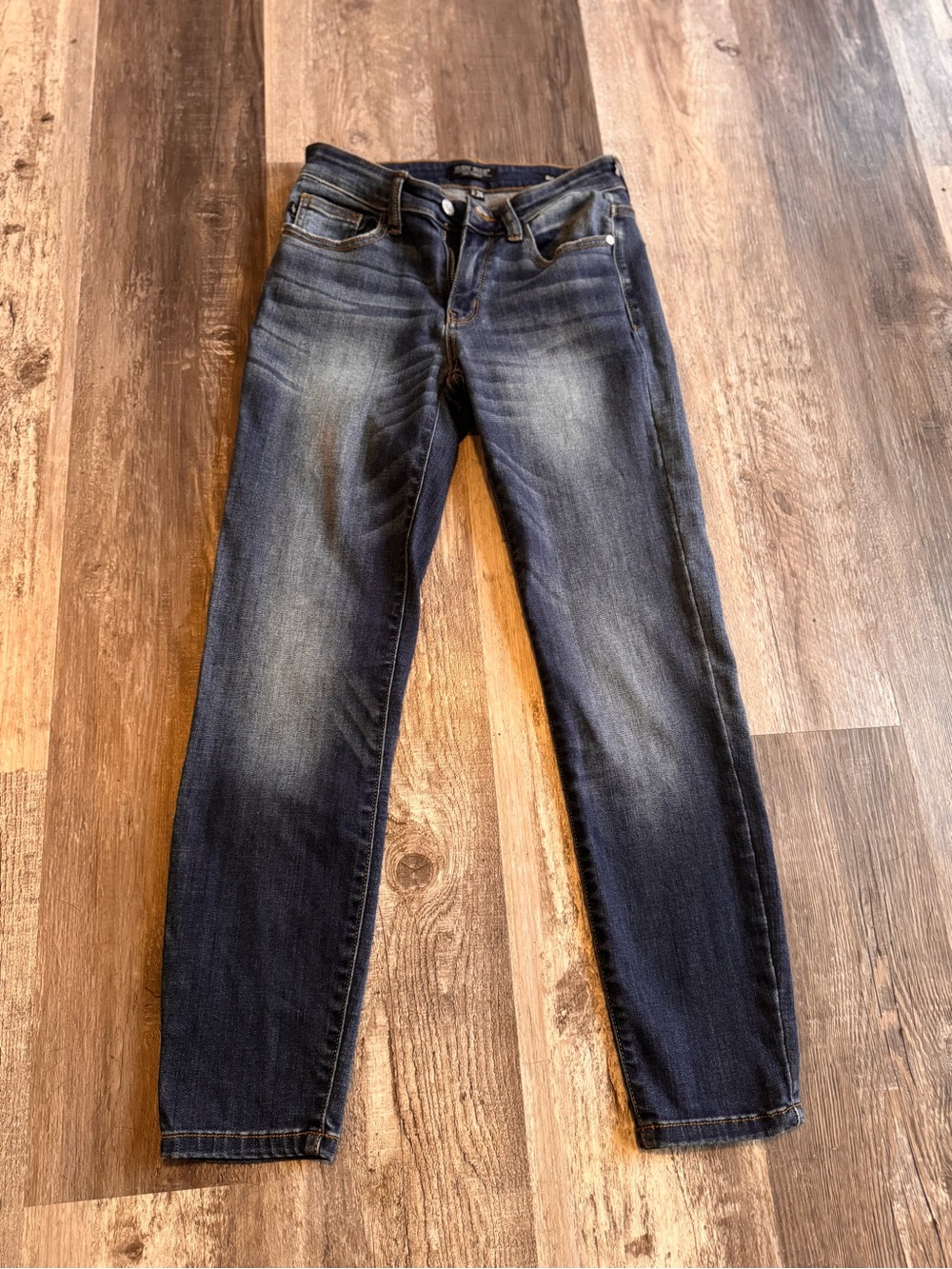 Judy Blue Men's Faded Dark Blue Skinny Jeans
